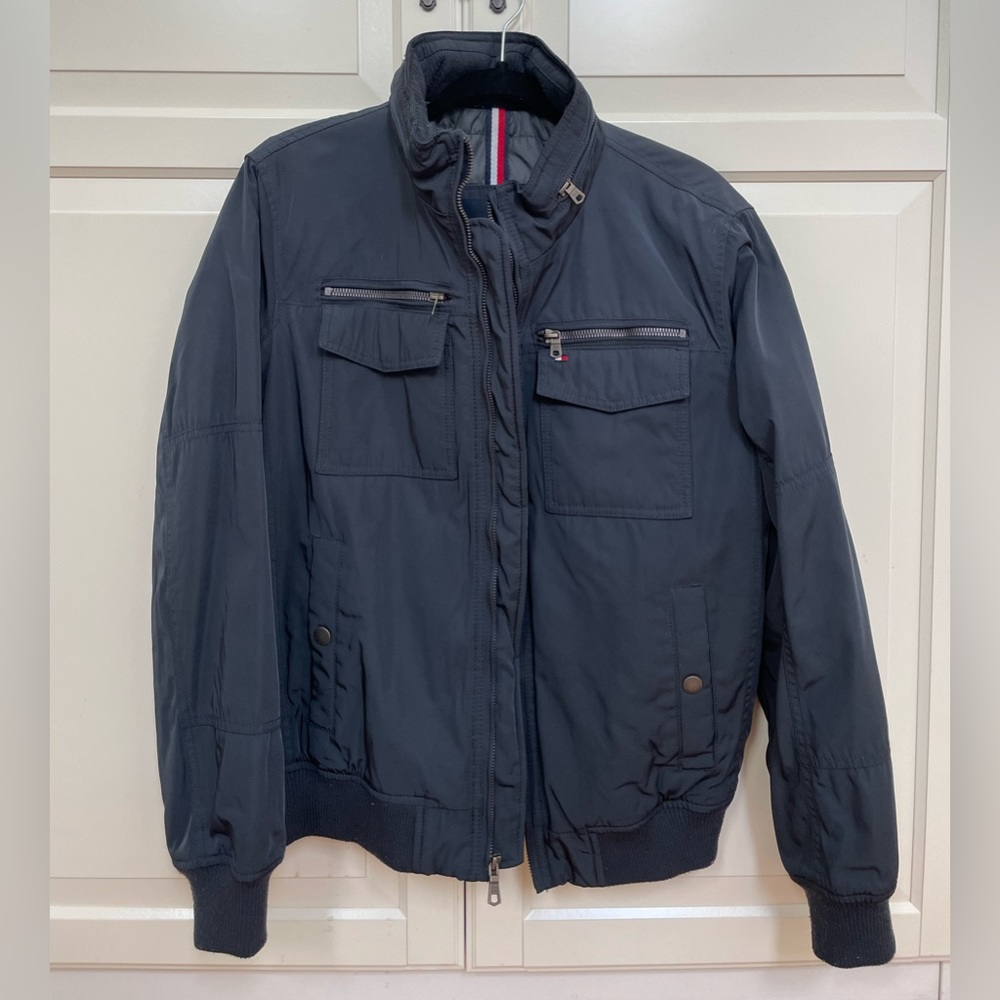 Tommy Hilfiger Navy Bomber Jacket. Size Small.